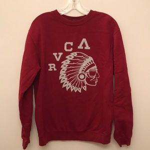 Red RVCA Sweatshirt - Medium